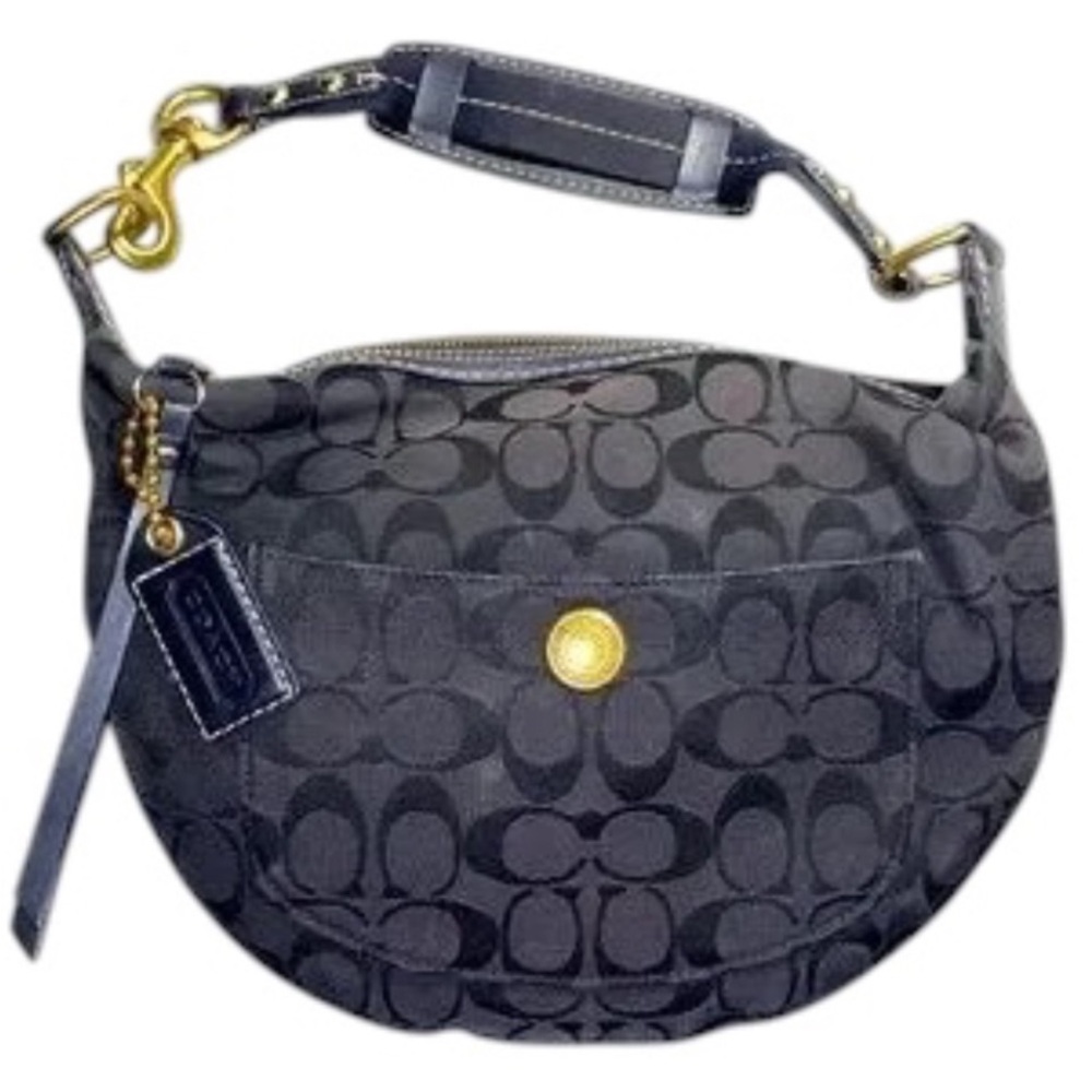 Coach Black and Gold Hobo Bag